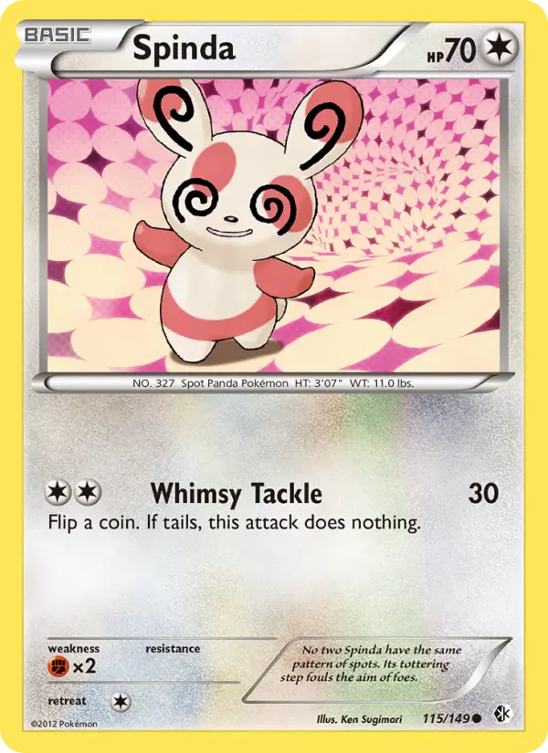 Spinda, Pokémon card
