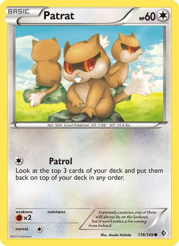 Patrat, Pokémon card