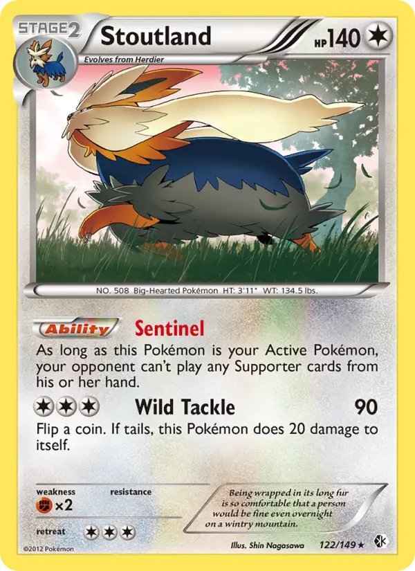 Stoutland, Pokémon card