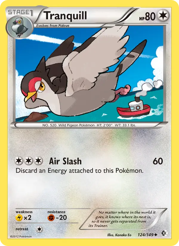 Tranquill, Pokémon card