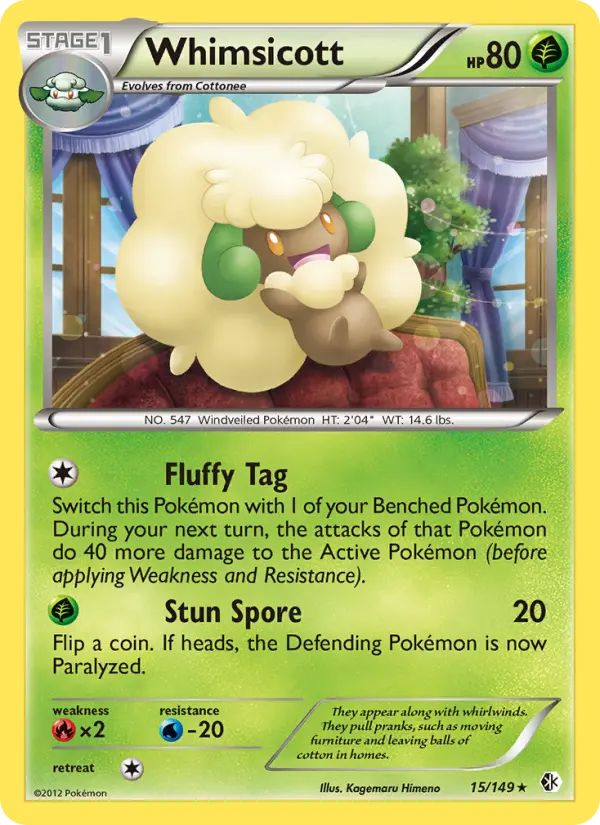 Whimsicott, Pokémon card