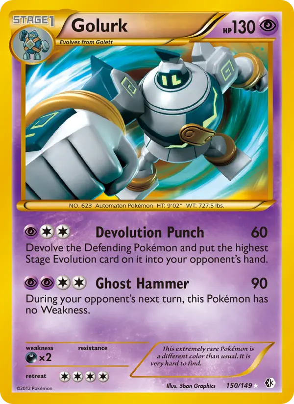 Golurk, Pokémon card