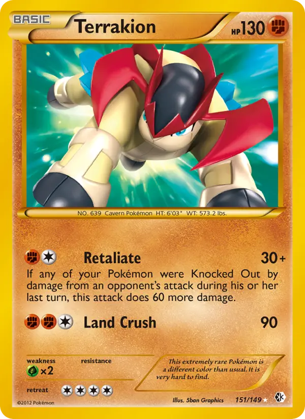 Terrakion, Pokémon card