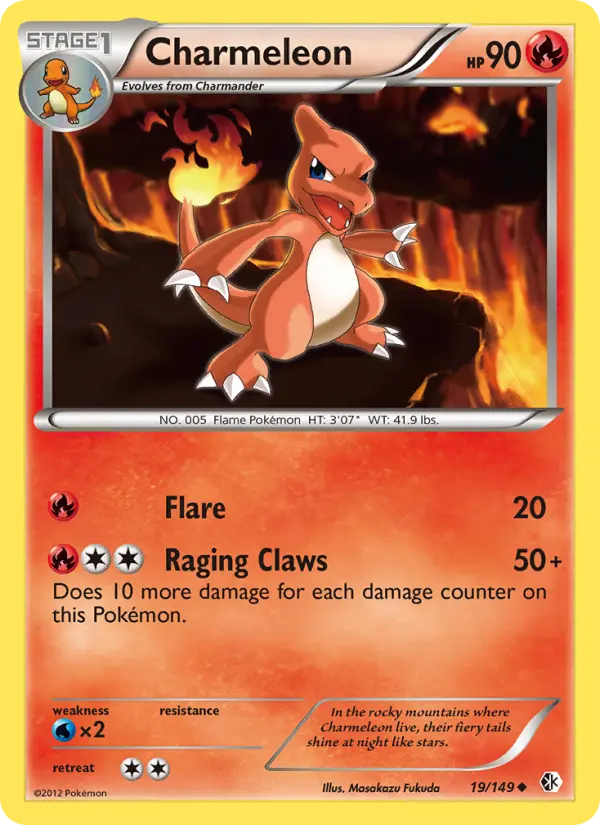 Charmeleon, Pokémon card