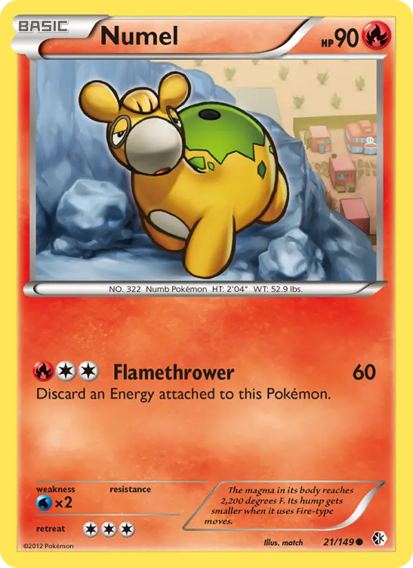 Numel, Pokémon card