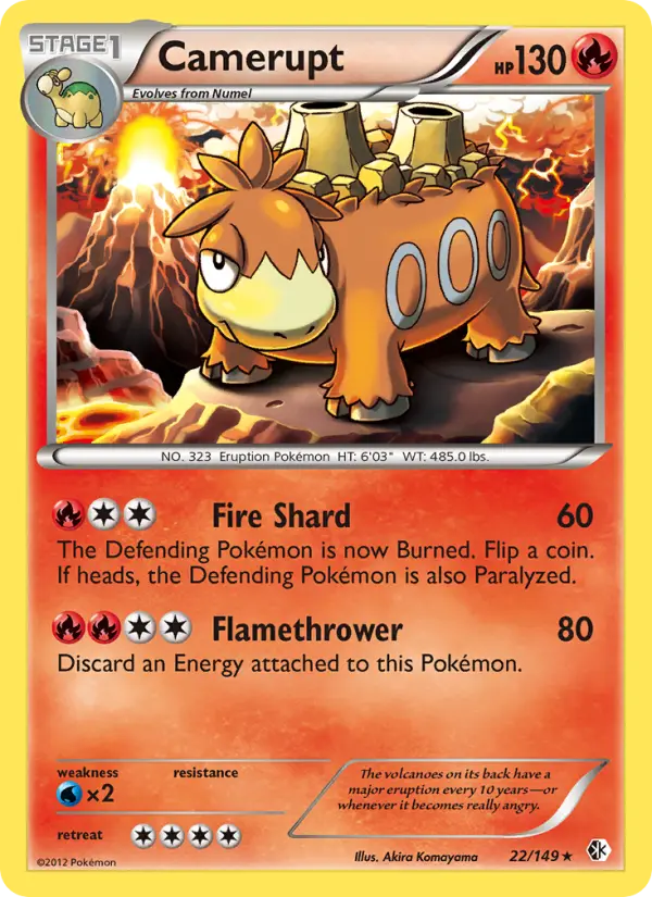 Camerupt, Pokémon card
