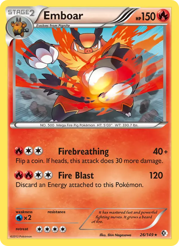 Emboar, Pokémon card