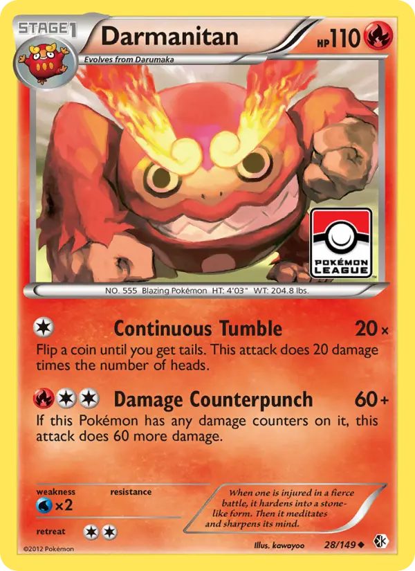 Darmanitan, Pokémon card