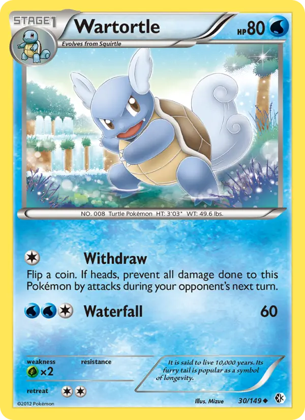 Wartortle, Pokémon card