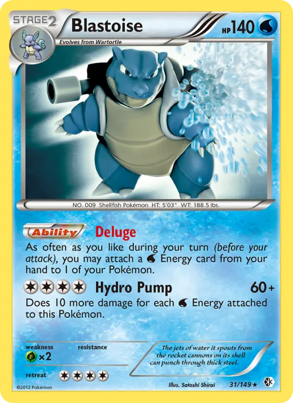 Blastoise, Pokémon card
