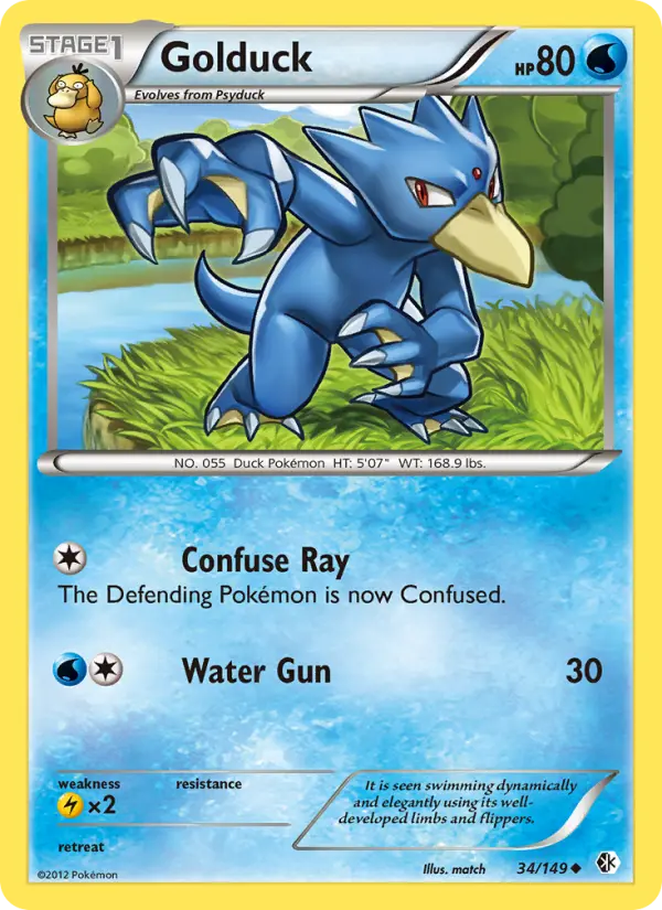 Golduck, Pokémon card