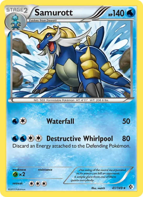 Samurott, Pokémon card