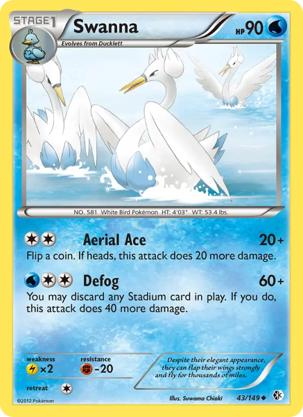 Swanna, Pokémon card
