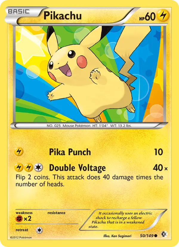 Pikachu, Pokémon card