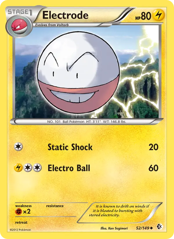 Electrode, Pokémon card