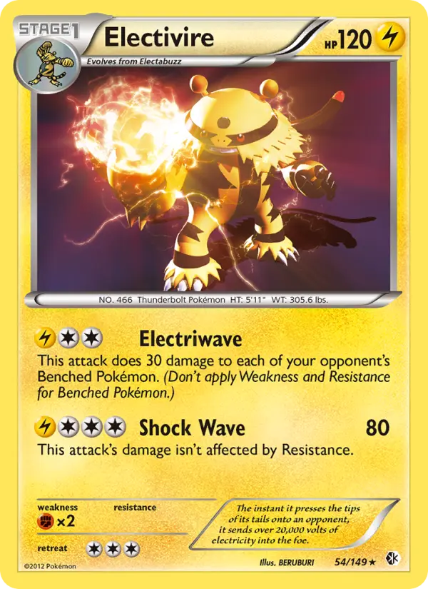 Electivire, Pokémon card