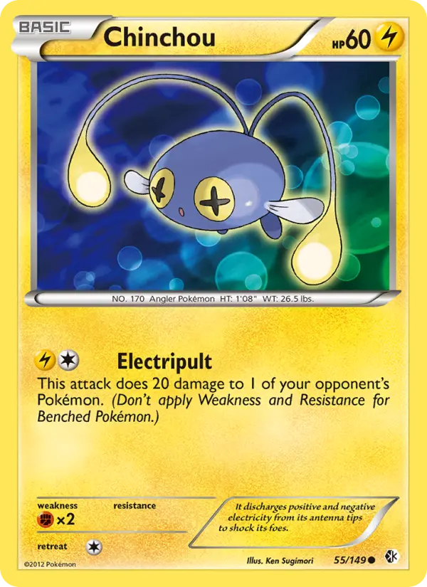 Chinchou, Pokémon card