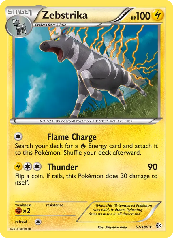 Zebstrika, Pokémon card