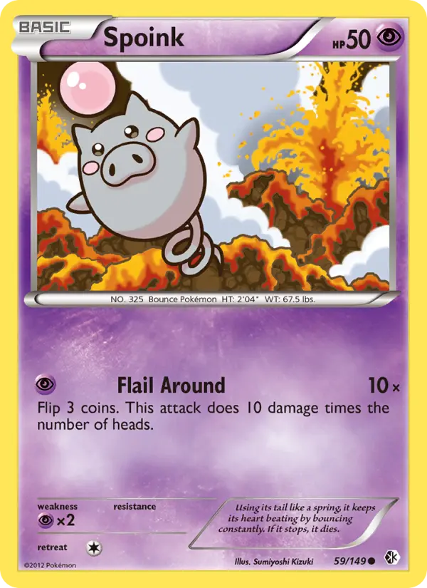 Spoink, Pokémon card