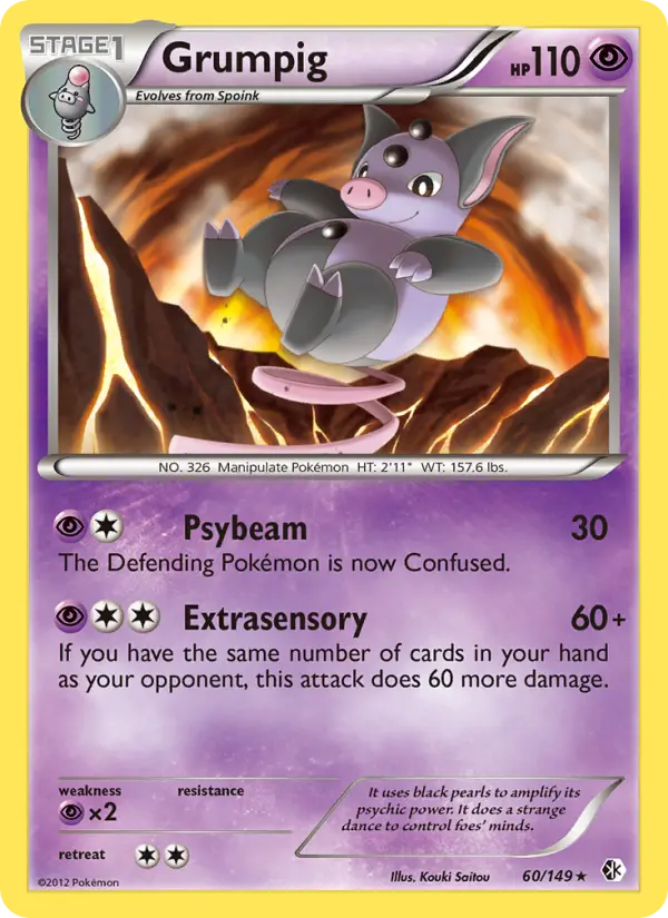 Grumpig, Pokémon card