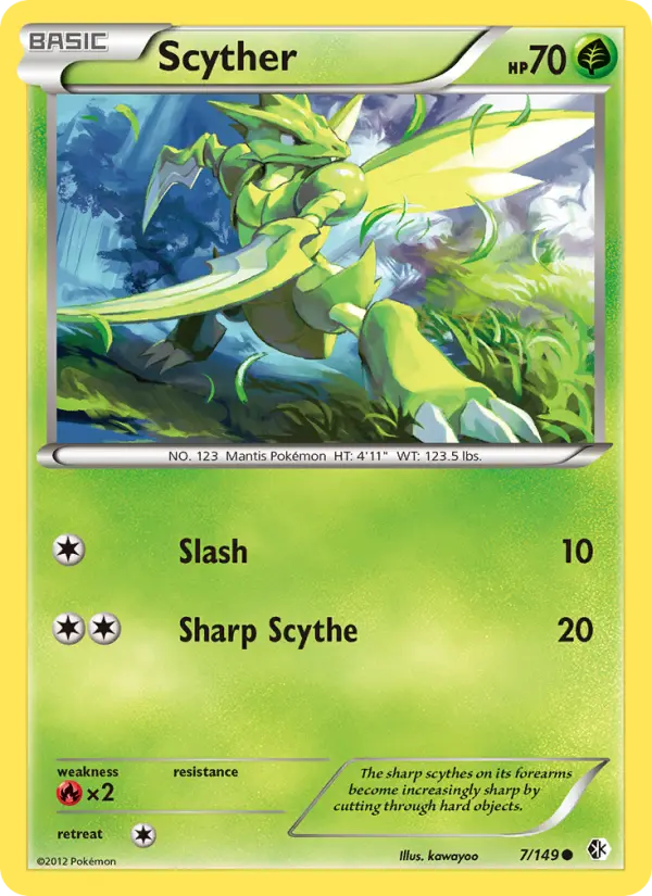Scyther, Pokémon card