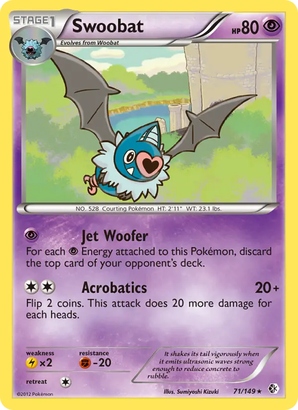 Swoobat, Pokémon card
