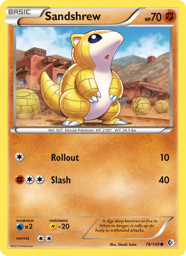 Sandshrew, Pokémon card