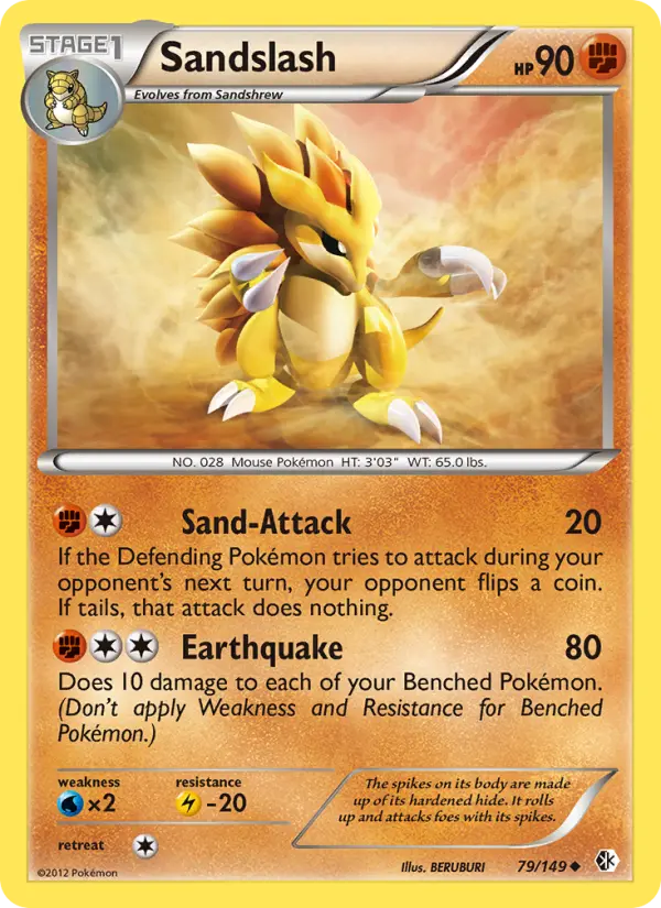 Sandslash, Pokémon card