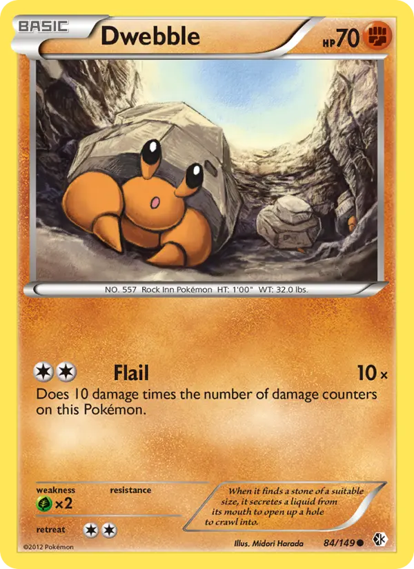 Dwebble, Pokémon card