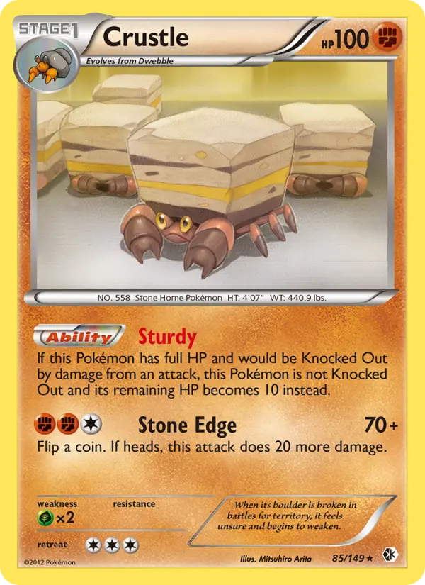 Crustle, Pokémon card