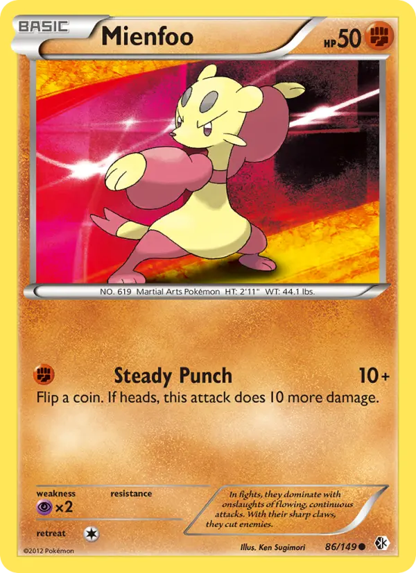 Mienfoo, Pokémon card