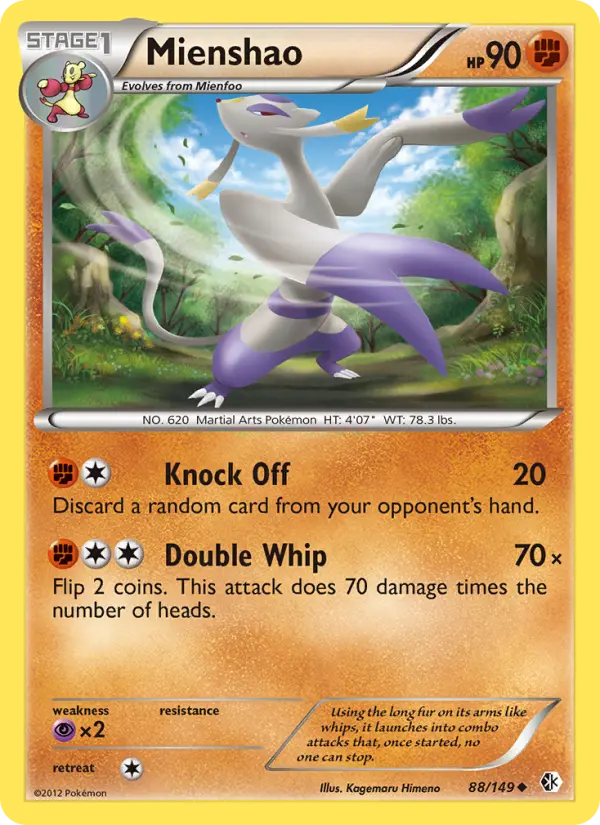 Mienshao, Pokémon card