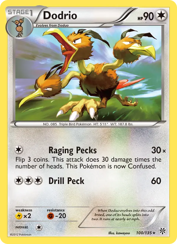Dodrio, Pokémon card