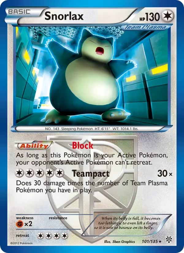 Snorlax, Pokémon card