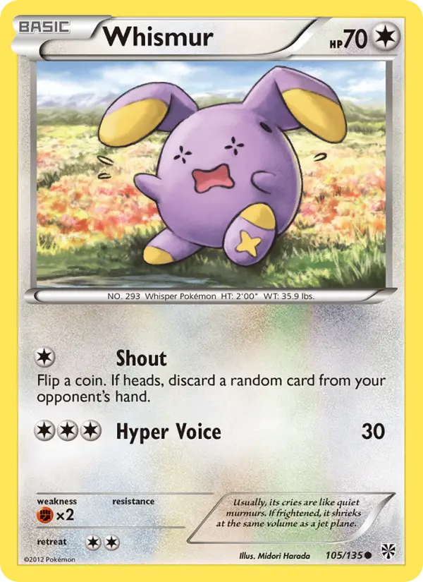 Whismur, Pokémon card