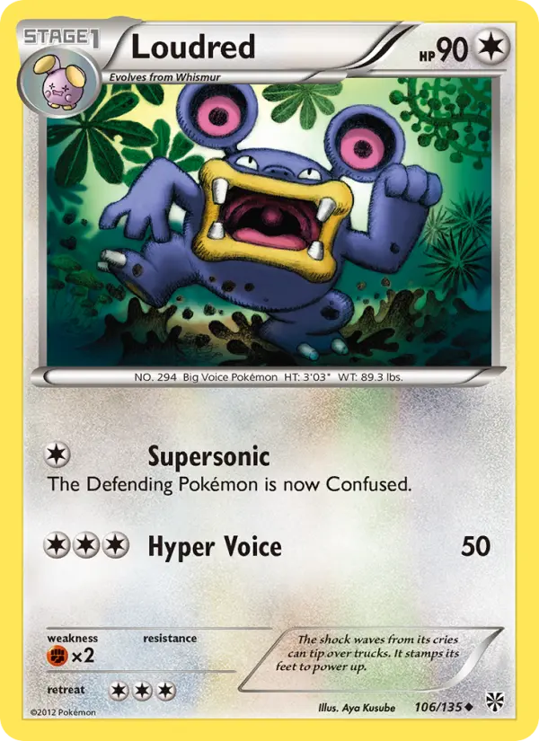 Loudred, Pokémon card