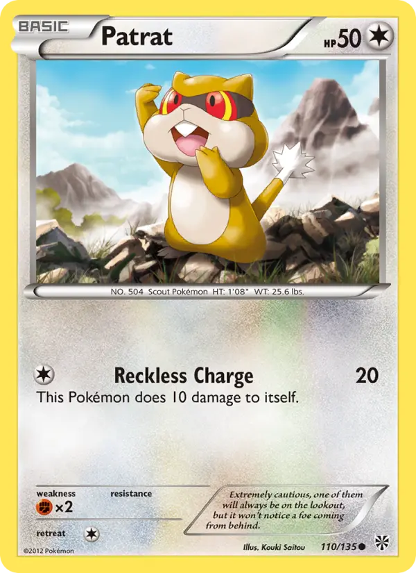 Patrat, Pokémon card