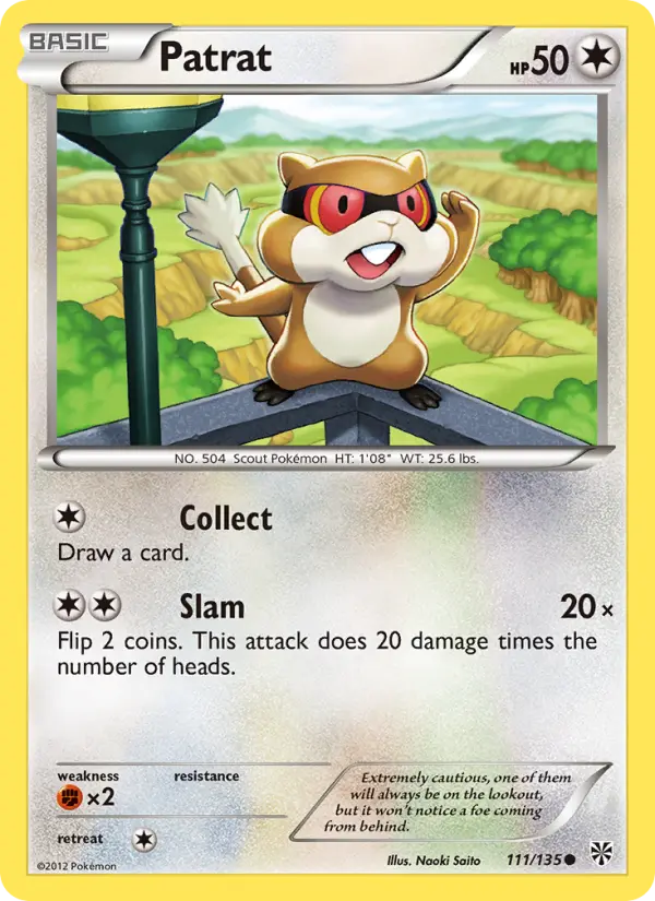 Patrat, Pokémon card