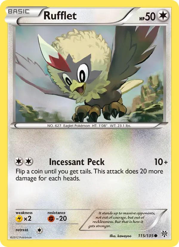 Rufflet, Pokémon card