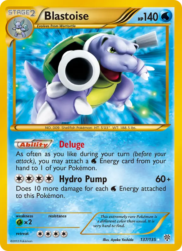Blastoise, Pokémon card