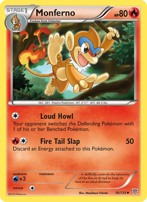 Monferno, Pokémon card