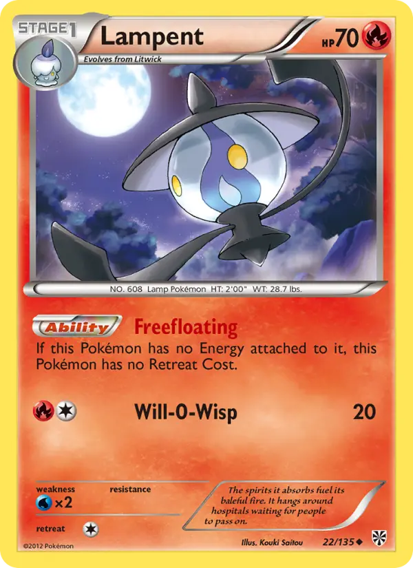 Lampent, Pokémon card
