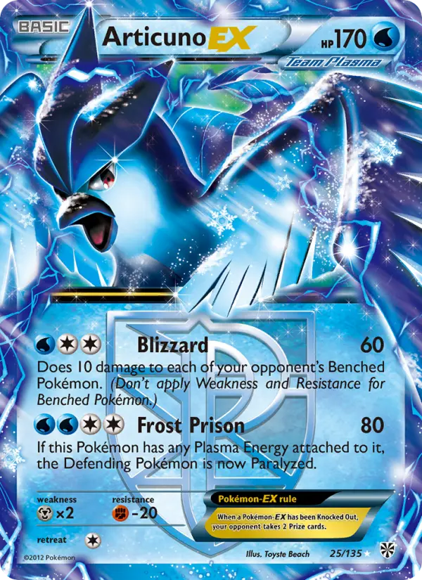 Articuno-EX, Pokémon card