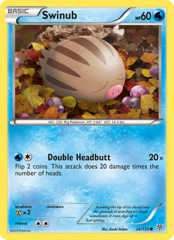 Swinub, Pokémon card