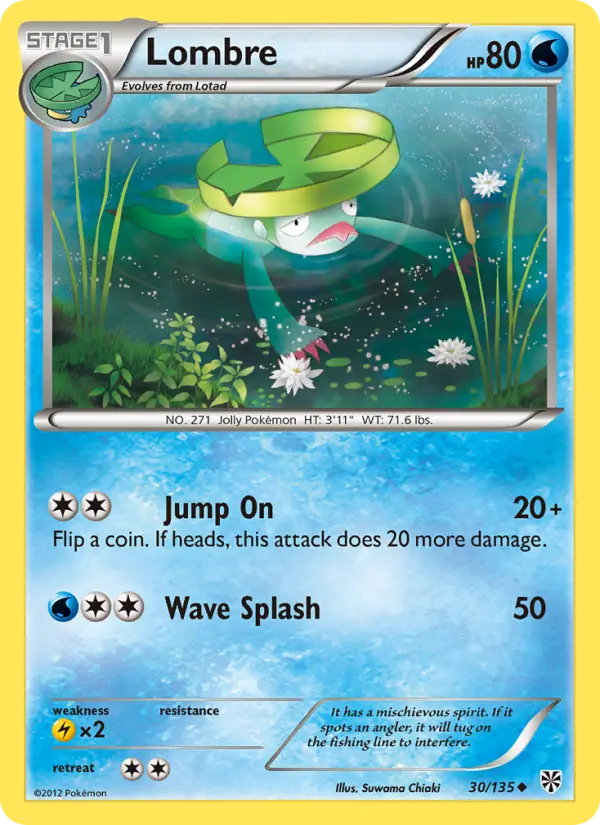 Lombre, Pokémon card