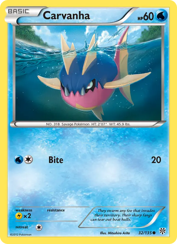 Carvanha, Pokémon card