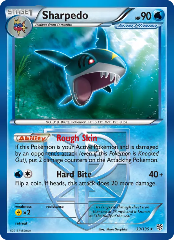 Sharpedo, Pokémon card