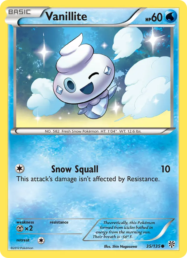 Vanillite, Pokémon card