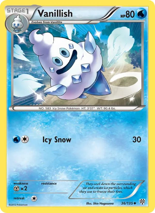 Vanillish, Pokémon card