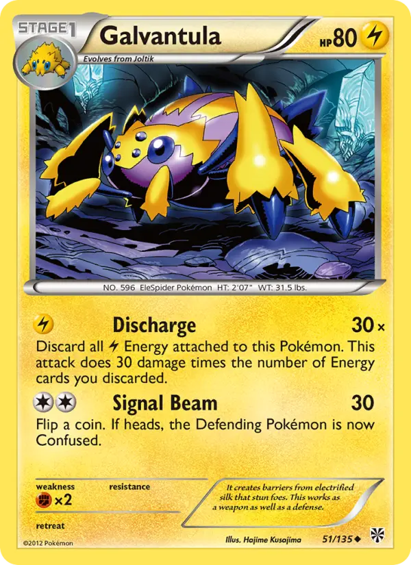 Galvantula, Pokémon card